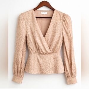 Privacy Please Revolve Isobel Jacquard P Bisness Casual Top in Blush Size XS.